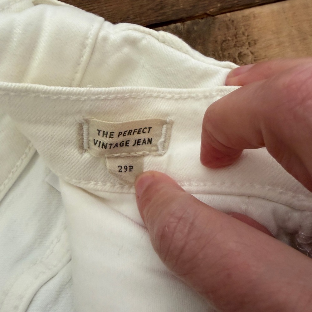 Madewell Cream Denim Pants
